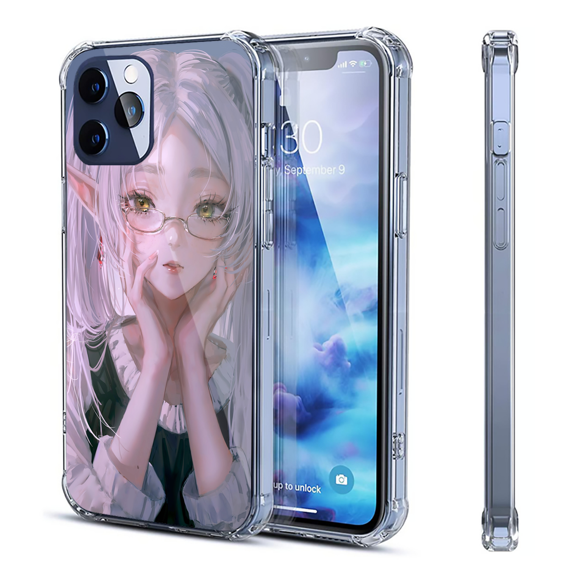 （画像用） 葬送のフリーレン Frieren 【iPhone 12シリーズ対応】透明スマホケース（クリアソフトケース）